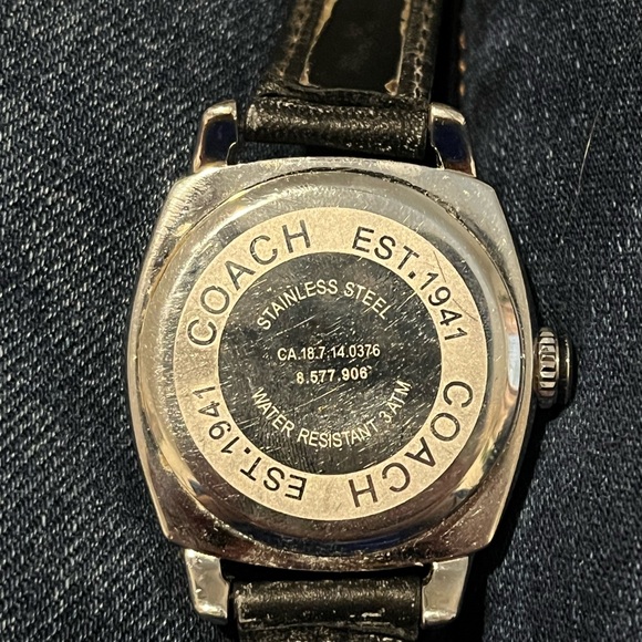 Ladies sterling silver authentic coach watch - Picture 3 of 8